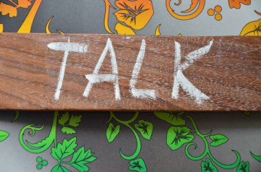 bir arka plan üzerinde kelime konuşmak