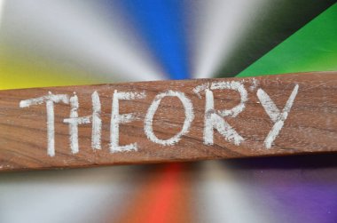 soyut bir arkaplan üzerinde kelime teorisi.