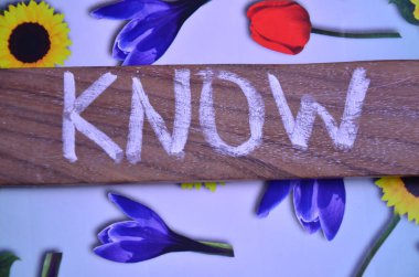 kelime soyut renkli arka plan üzerinde biliyorum