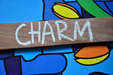 Soyut ahşap bir arka plandaki sözcük.