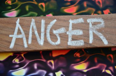 Soyut renkli bir arkaplanda sözcük durdurma