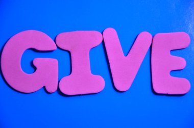 soyut bir arkaplanda sözcük vermek