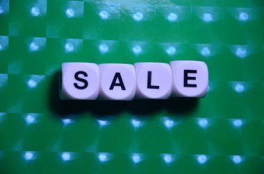 bir arka plan üzerinde kelime satış