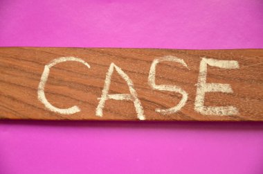 Kelime yazma çantası. Bir şey için bir davası olan bir şey için fotoğraf sergisi.