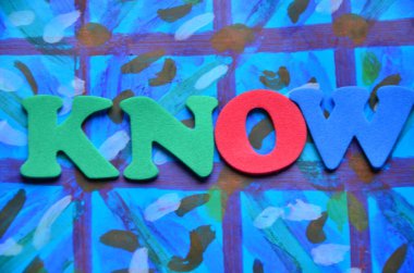 o kelimeyi biliyorum bir arka plan üzerinde