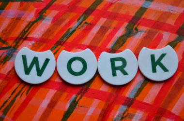 bir arka plan üzerinde kelime çalışması