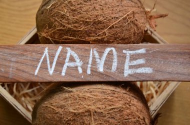 Soyut bir arkaplanda kelime adı