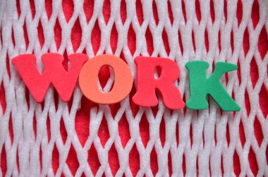 bir arka plan üzerinde kelime çalışması