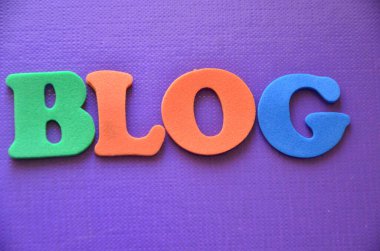 bir arka plan üzerinde kelime blog