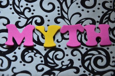 Soyut renkli arkaplan üzerine kelime yazma metni