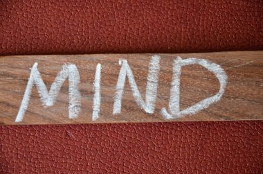 soyut arkaplanda kelime zihni