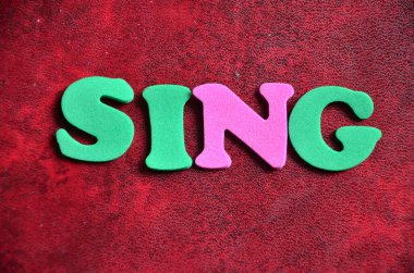 El yazısı, metin, müzik. seste çalan ya da seste çalan kavramsal fotoğraf müzik etkinliği