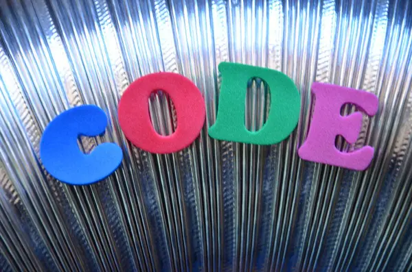 Soyut bir arkaplanda kelime programlama