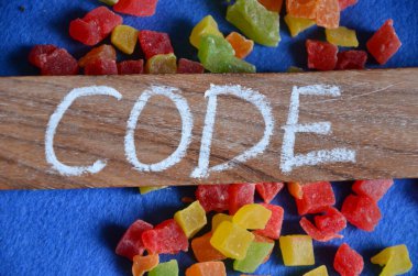 Soyut bir arkaplanda tatlı sözcük