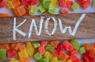 kelime şekeri soyut ile yazılmış