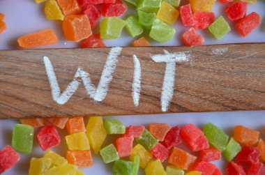 Soyut bir arkaplanda jöle kelimesi