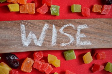 Soyut bir arkaplanda tatlı sözcük