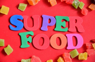 Renkli arka planda kelime gıdası