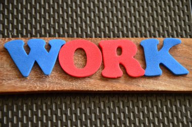 soyut arkaplan üzerinde çalışma kelimesi