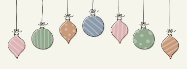 Asılı elle asılan bir Noel afişi. Vektör