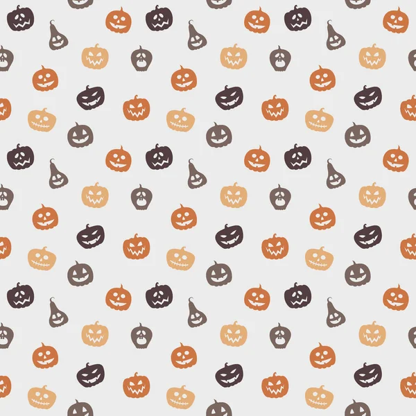 Hintergrund Mit Lustigen Kürbislaternen Nahtloses Muster Halloween Vektor — Stockvektor