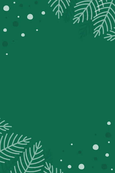 Weihnachtszweige Hintergrund Mit Ornamenten Vektorillustration — Stockvektor