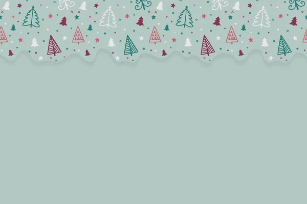 Gestaltung Eines Hintergrundes Mit Weihnachtsbäumen Vektor — Stockvektor