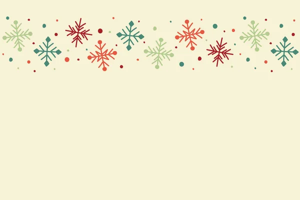 雪片と空の背景の概念 クリスマスデザイン ベクトル — ストックベクタ
