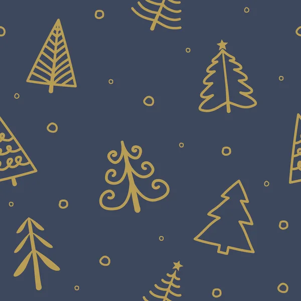 Diseño Patrón Con Árboles Navidad Concepto Navidad Vector — Vector de stock
