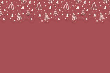 Boş kart ve Noel ağacı konsepti. Vektör