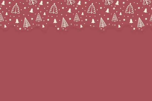 Prázdná Karta Pojetím Vánočních Stromků Vektor — Stockový vektor