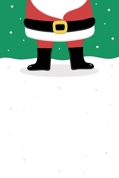 Conceito Engraçado Papai Noel Layout Cartão Felicitações Natal Ilustração Vetorial — Vetor de Stock