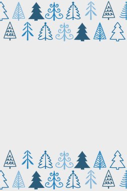 Noel ağaçları. Kış geçmişi kavramı. Vektör illüstrasyonu