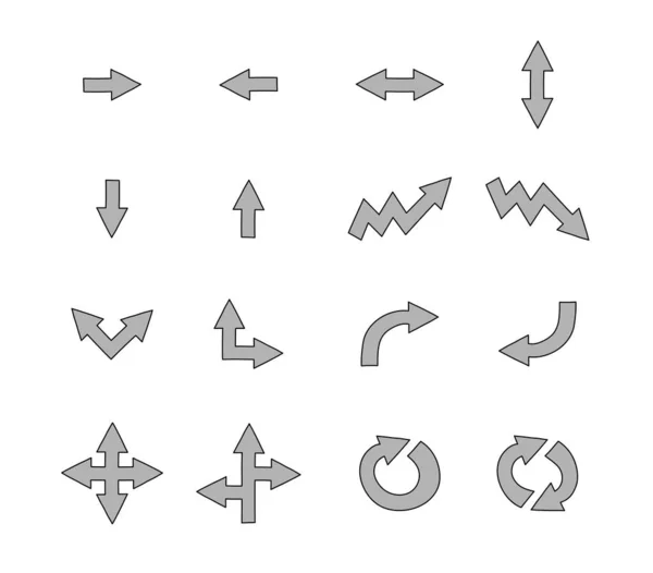 Collection Hand Drawn Icon Set Vector Illustration — Image vectorielle