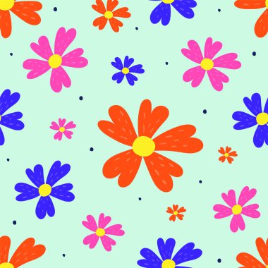 Çiçeksiz desen. Çiçekleri üfleyen bahar arkaplanı. Vektör illüstrasyonu