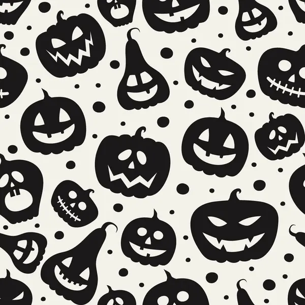 Sfondo Con Zucche Inquietanti Struttura Halloween Vettore — Vettoriale Stock
