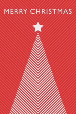 Soyut Noel ağacı. Modern tasarım. Vektör illüstrasyonu