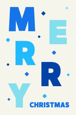 Renkli unsurları olan soyut bir Noel kartı. Vektör illüstrasyonu