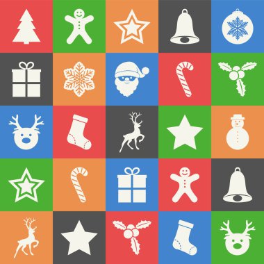 Soyut Noel arkaplanı. Renkli, pürüzsüz bir desen. Vektör illüstrasyonu