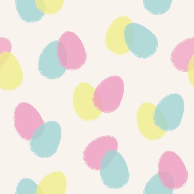 Yumurtalı kusursuz Paskalya deseni. Modern arka plan. Vektör illüstrasyonu