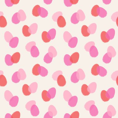 Renkli yumurtalarla soyut Paskalya arkaplanı. Kusursuz bir desen dizaynı. Vektör illüstrasyonu 