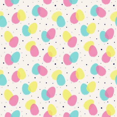 Yumurtalı kusursuz Paskalya deseni. Modern arka plan. Vektör illüstrasyonu