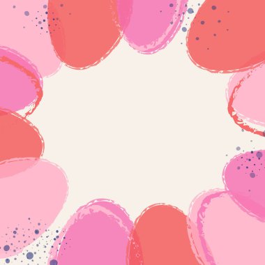 Paskalya yumurtaları elle boyanmış. Soyut arkaplan. Vektör illüstrasyonu