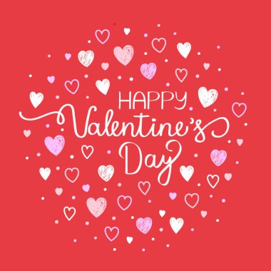 Kalpli soyut bir arkaplan. Sevgililer Günü, Anneler Günü ve Kadınlar Günü için geçmişe dönük tasarım. Vektör illüstrasyonu 