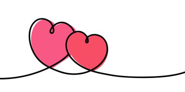 Kalpli soyut bir arkaplan. Sevgililer Günü, Anneler Günü ve Kadınlar Günü için geçmişe dönük tasarım. Vektör illüstrasyonu 