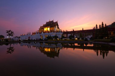Royal Pavilion (Ho Kham Luang) Royal Park Rajapruek Chiang Mai, Tayland.