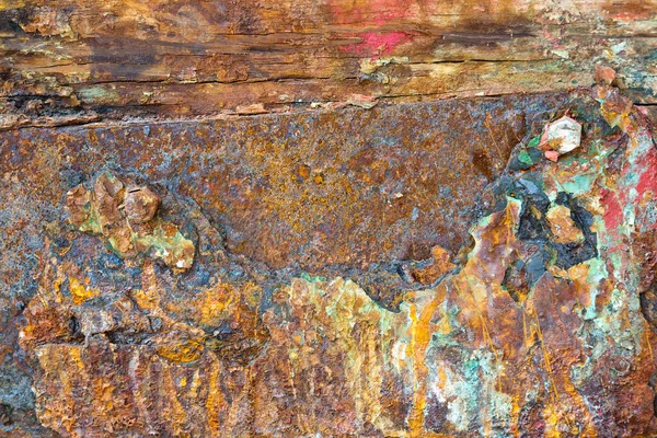 Πολύχρωμα Σχέδια Και Επιφάνειες Από Σκουριασμένο Χάλυβα — Φωτογραφία Αρχείου