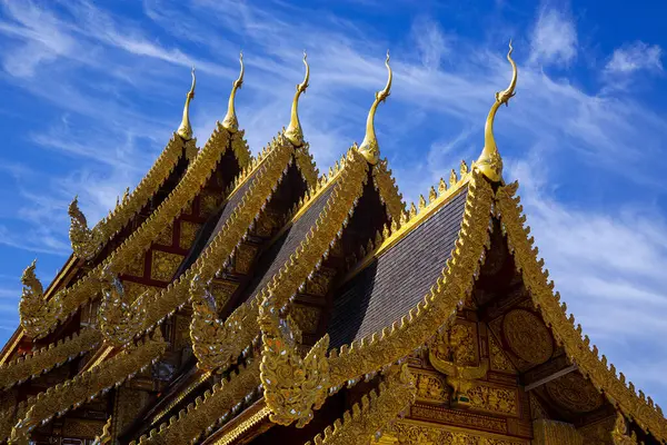 Naga Gable Roof Ubosot Thailand — Stock Photo, Image