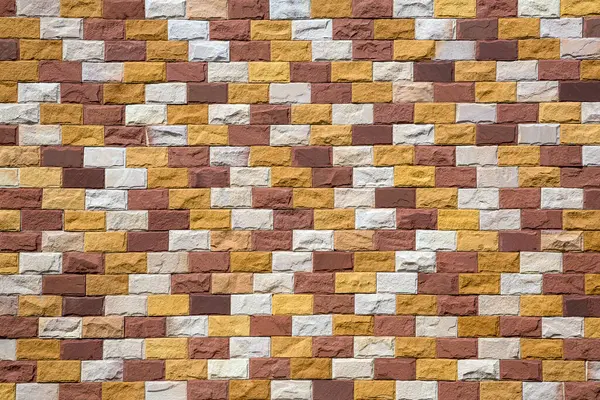 Красочный Рисунок Кирпичной Стены Фона — стоковое фото