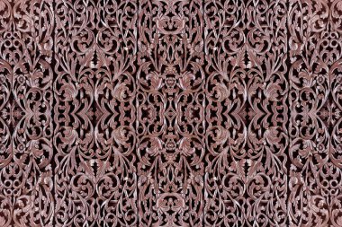 Arkaplan için renkli ahşap oyma desenleri.